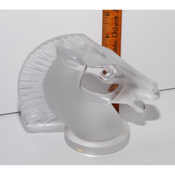 Lalique Longchamp Horse Crystal Sculpture Rare 10119400 Mascot hood ornament - Picture 5 of 11
